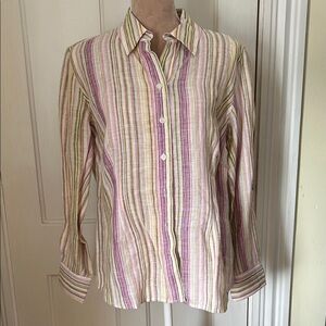 Coldwater Creek Multicolor Striped Shirt